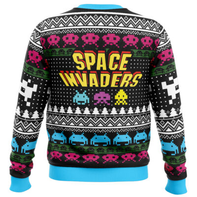 Christmas Space Invaders Ugly Christmas Sweater BACK mockup - Pac Man Shop