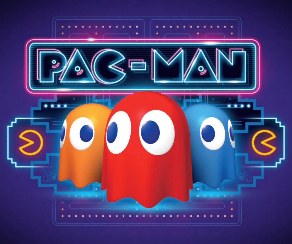 pac man ghosts neon 3840x2160 18731 - Pac Man Shop