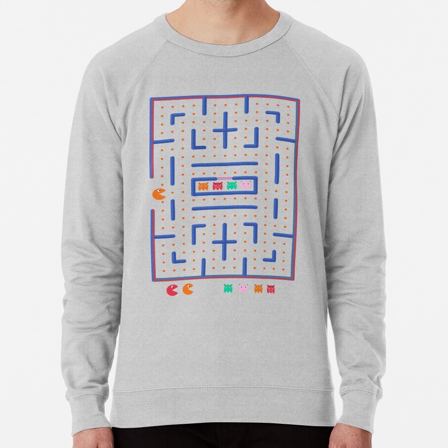 ssrcolightweight sweatshirtmensheather greyfrontsquare productx1000 bgf8f8f8 12 - Pac Man Shop
