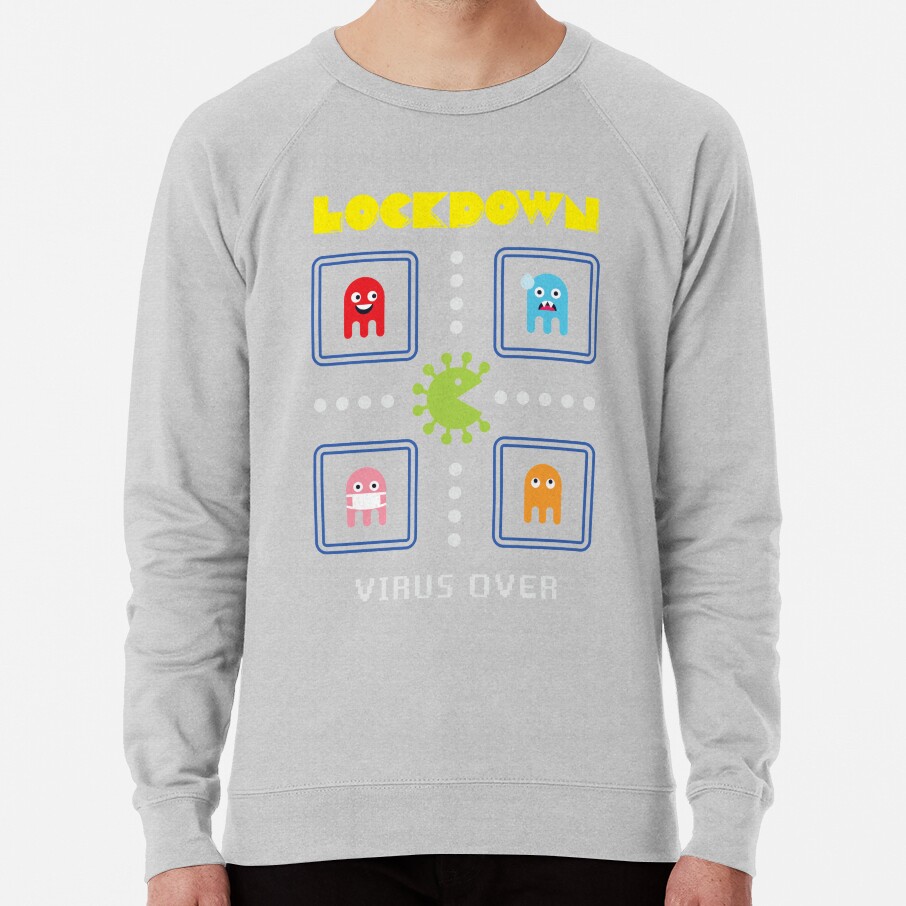 ssrcolightweight sweatshirtmensheather greyfrontsquare productx1000 bgf8f8f8 37 - Pac Man Shop