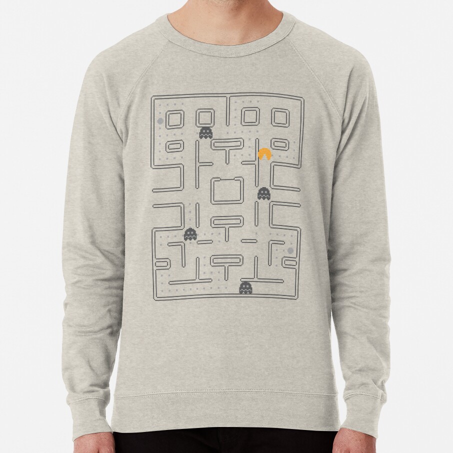 ssrcolightweight sweatshirtmensoatmeal heatherfrontsquare productx1000 bgf8f8f8 3 - Pac Man Shop