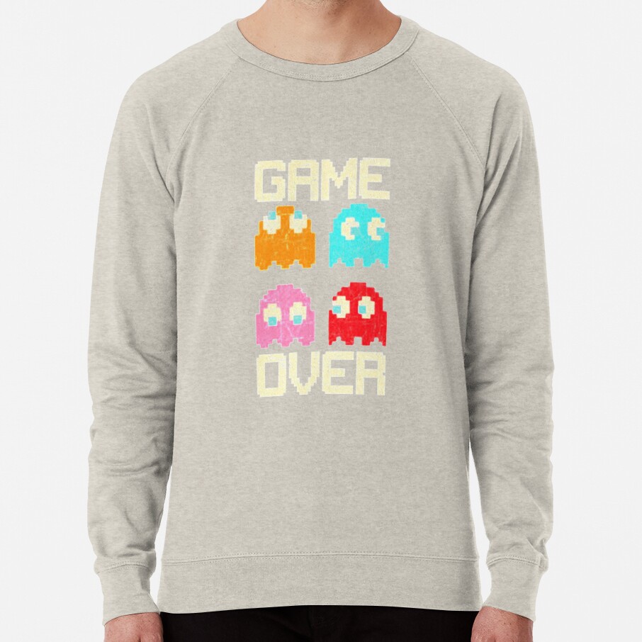 ssrcolightweight sweatshirtmensoatmeal heatherfrontsquare productx1000 bgf8f8f8 35 - Pac Man Shop