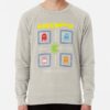 ssrcolightweight sweatshirtmensoatmeal heatherfrontsquare productx1000 bgf8f8f8 37 - Pac Man Shop